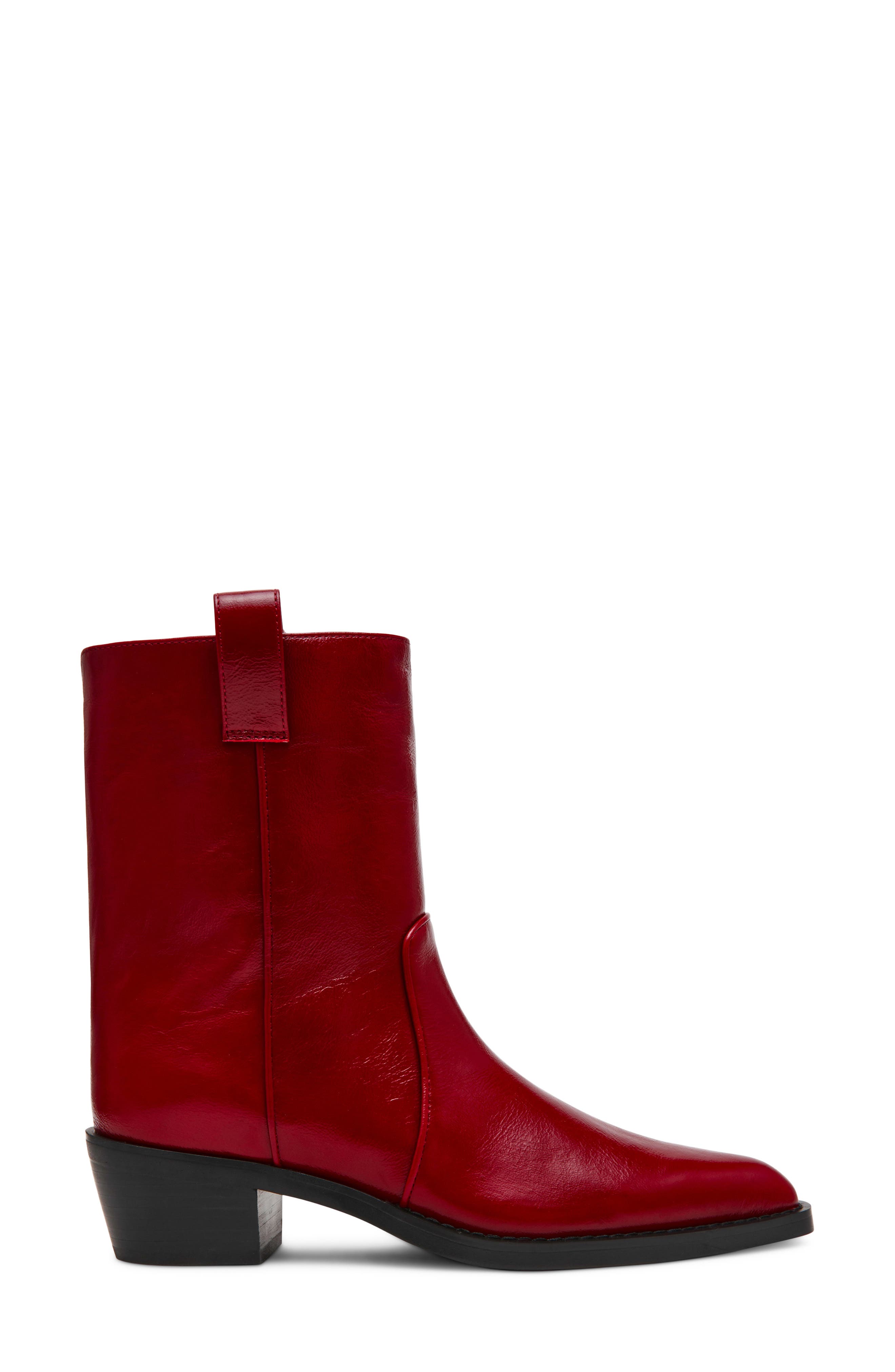 Vinny Leather Boot, Alternate, color, RED LEATHER