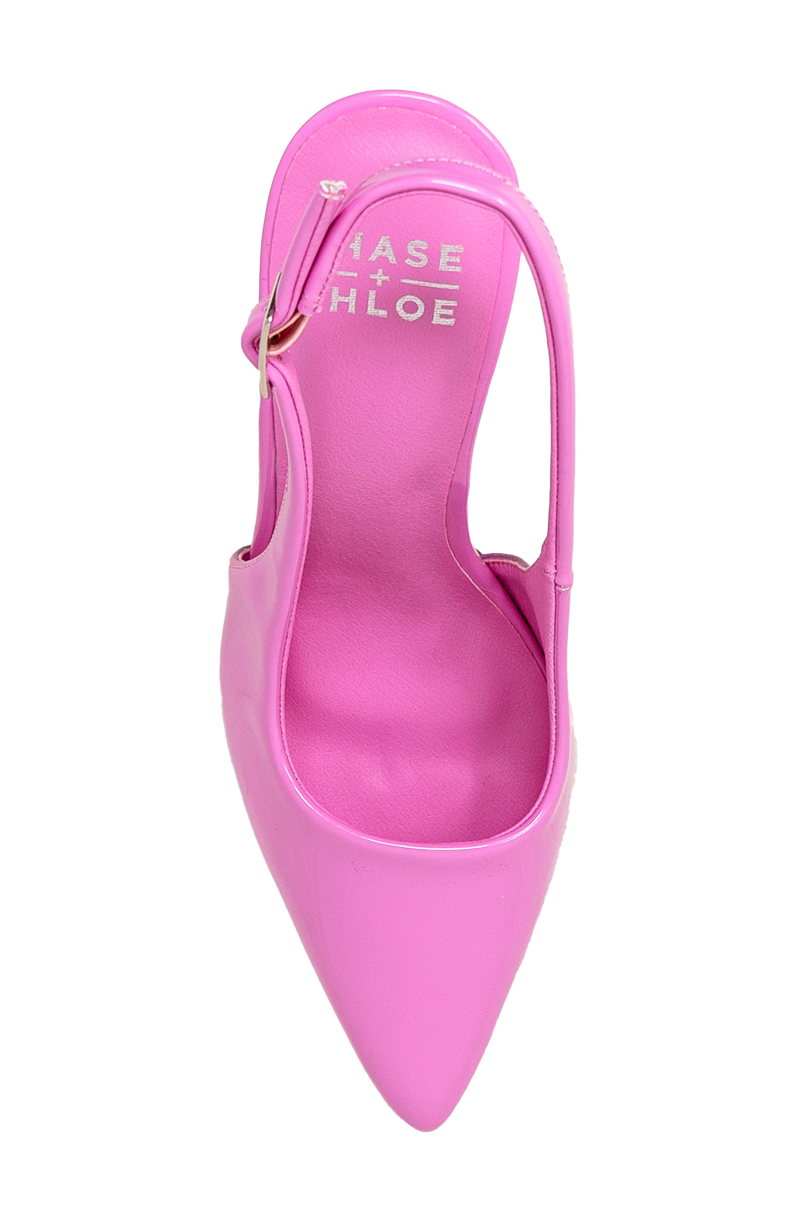 Pointed Toe Slingback Pump, Alternate, color, PINK PATENT
