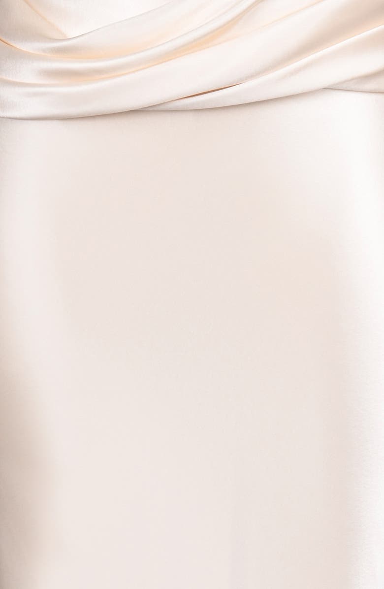 HOUSE OF CB Beau Satin Drape Maxi Skirt, Alternate, color, Vintage Cream