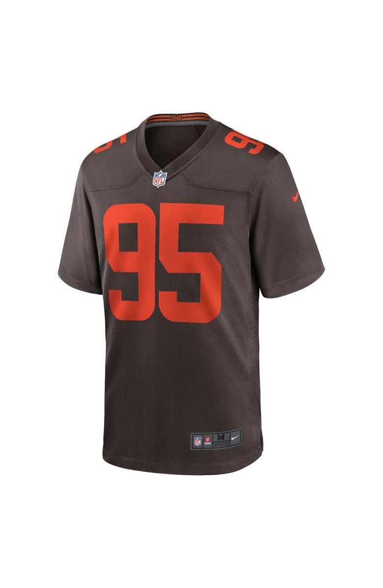 Nike Men's Nike Myles Garrett Brown Cleveland Browns Alpha Dawg Game Jersey, Alternate, color, Brown