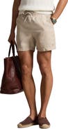 Polo Ralph Lauren Prepster 6-Inch Microcheck Linen Drawstring Shorts