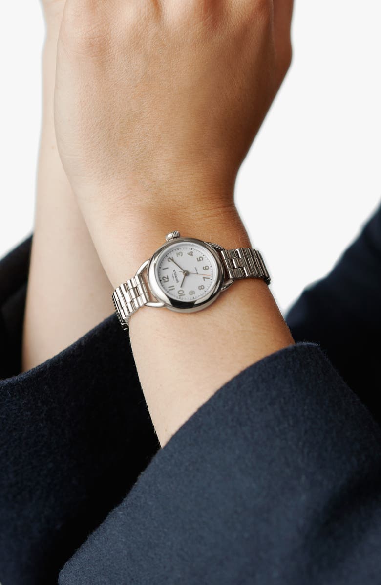 Shinola Runabout Bracelet Watch, 25mm, Alternate, color, White