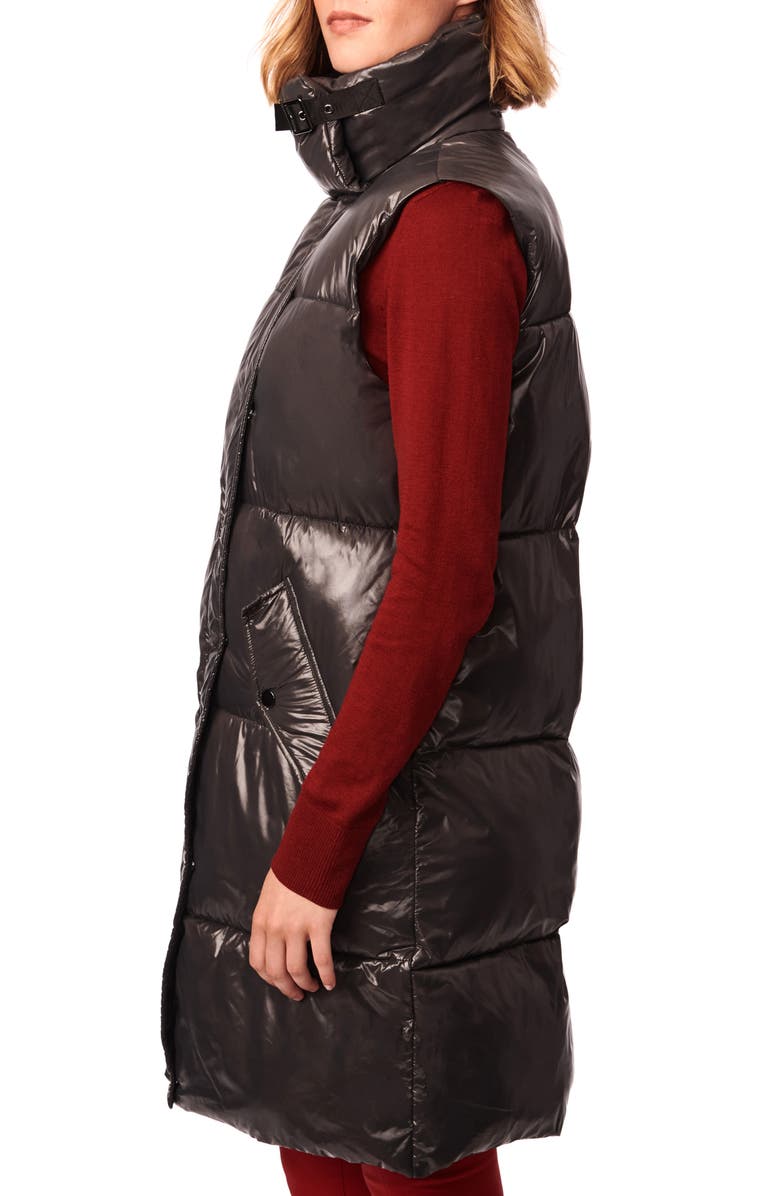 Bernardo Quilted Water Resistant Puffer Longline Vest, Alternate, color, 