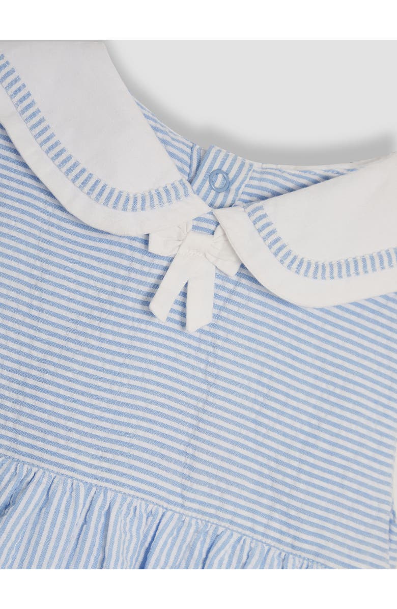 JOJO MAMAN BEBE Nautical Embroidered Romper & Hat Set, Alternate, color, Blue