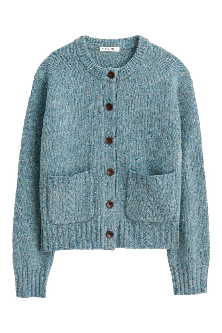 Francis Donegal Merino Wool Blend Cardigan, Alternate, color, SEA BLUE