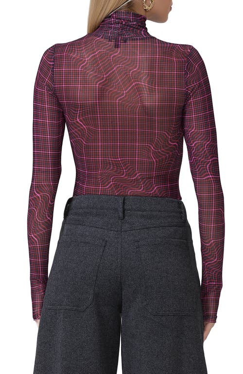 AFRM AFRM ZADIE PRINT TURTLENECK MESH TOP 