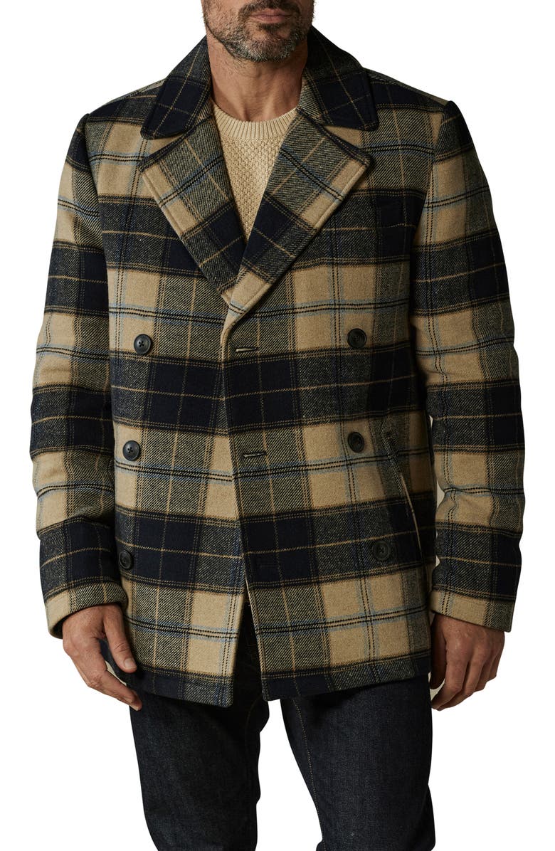 The Normal Brand Lan Windowpane Plaid Peacoat, Main, color, 