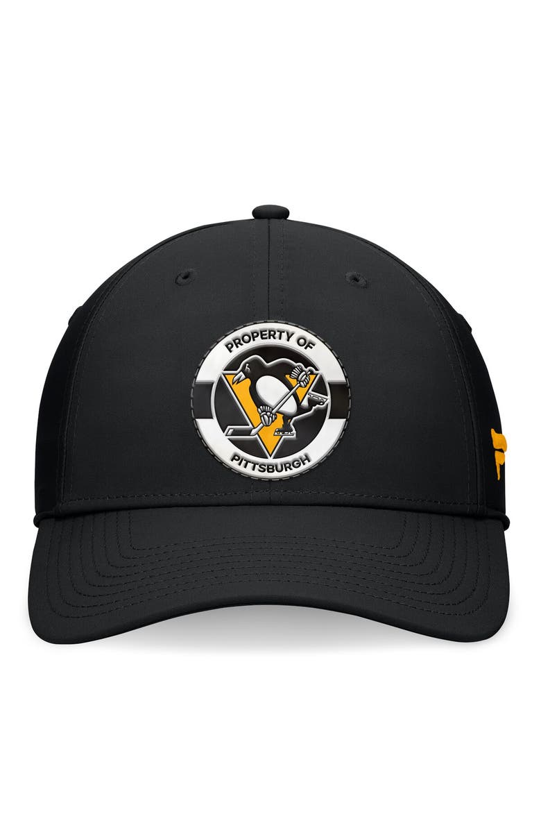 FANATICS Men's Fanatics Black Pittsburgh Penguins Authentic Pro Training Camp Flex Hat, Alternate, color, Black