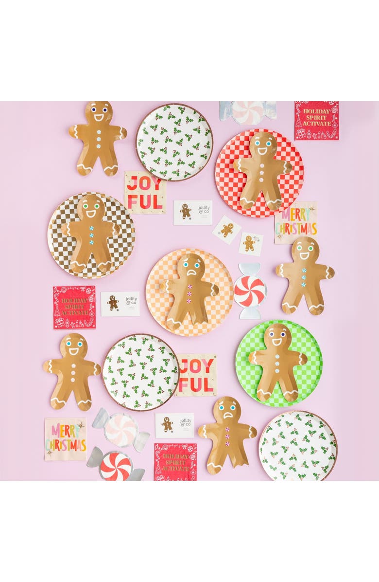 Jollity & Co. Holly Jolly Christmas Stocking Stuffer Set - Pack of 2 Tattoos and 1 Nail Sticker Sheet of 100 Stickers, Alternate, color, Assorted Pre-Pack