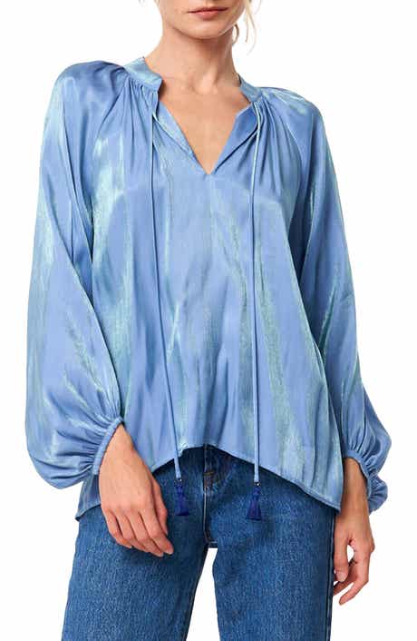 CIEBON Gefina Shimmering Tie Neck Top