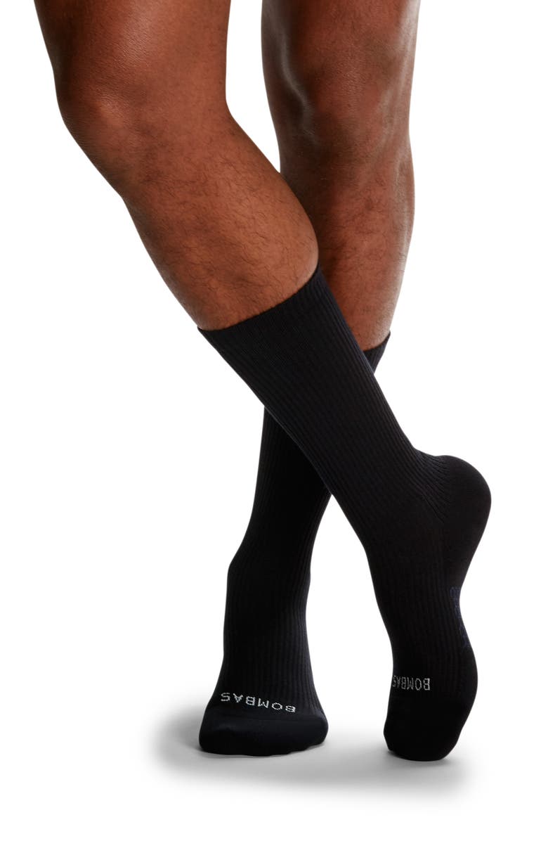Bombas Lightweight Ribbed Crew Socks, Alternate, color,