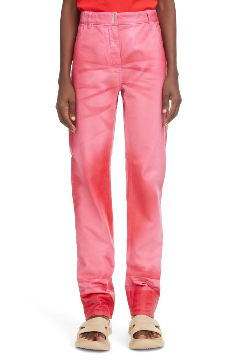 Straight Leg Jeans, Main, color, PINK