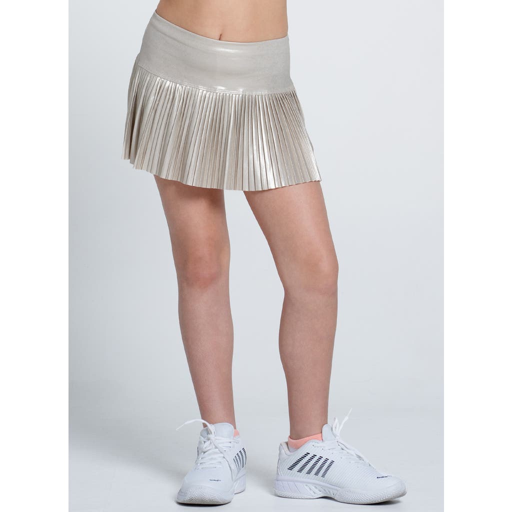 Lucky in Love All Matte Pleated Skirt in Champagne  product