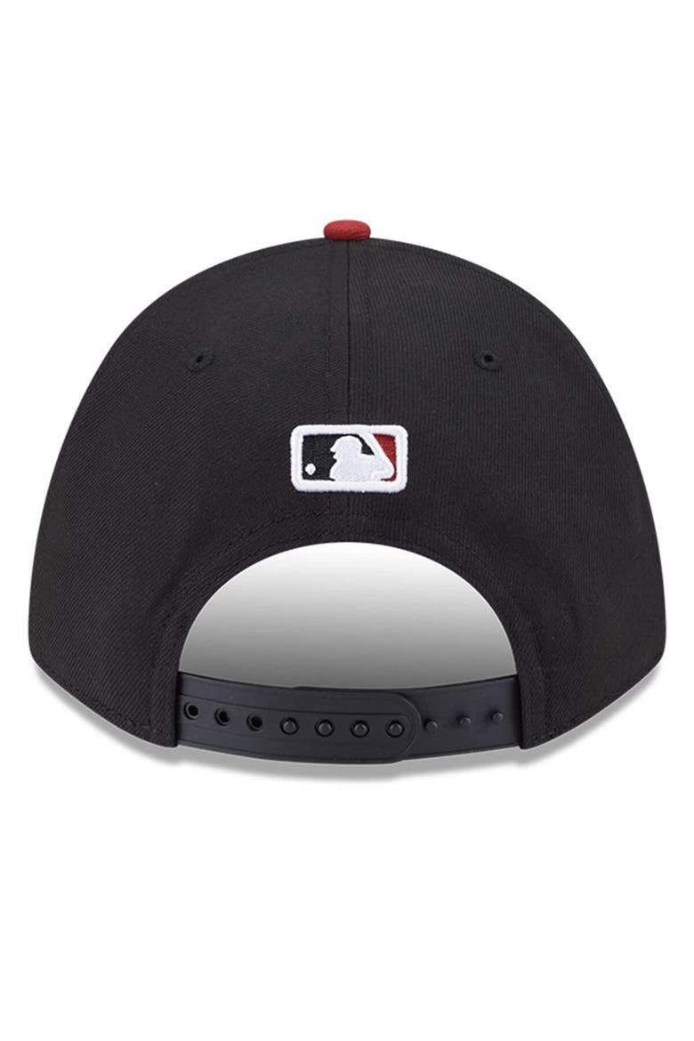 Men's New Era  Black/Red Arizona Diamondbacks Player Replica 9FORTY Adjustable Hat, Alternate, color, Black