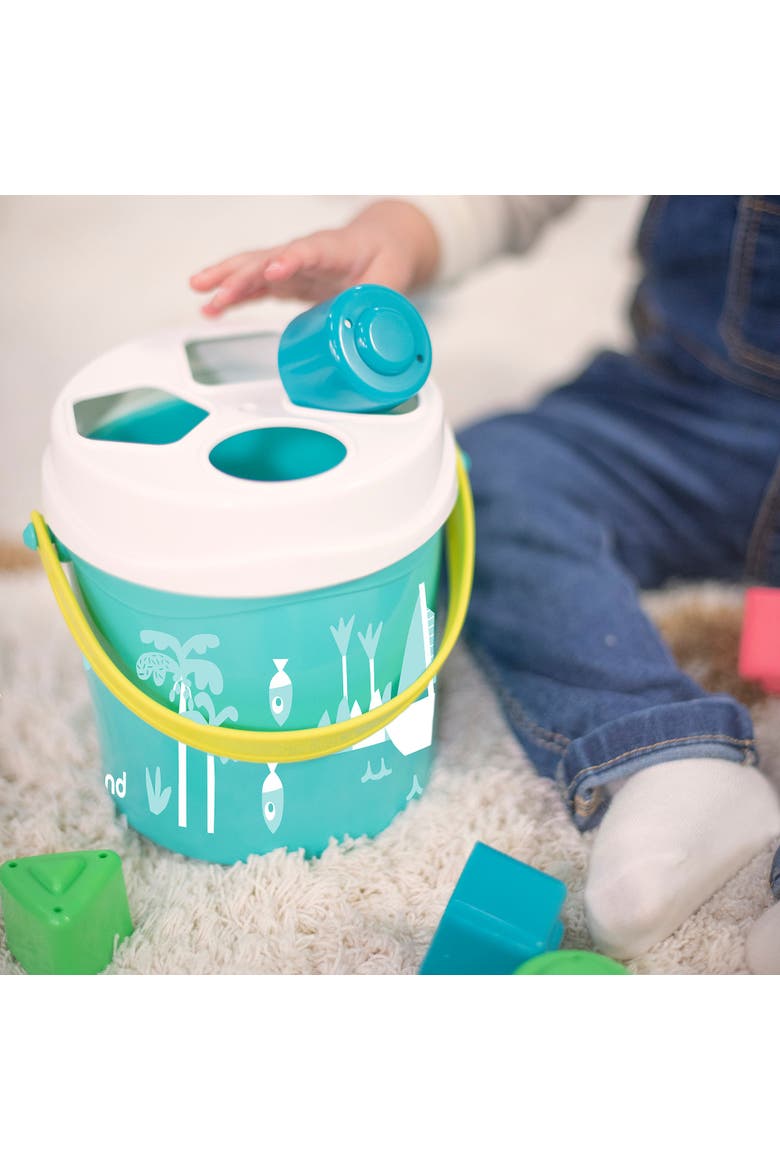 Feel to Learn Shape sorting bucket, Alternate, color, Blue-Green