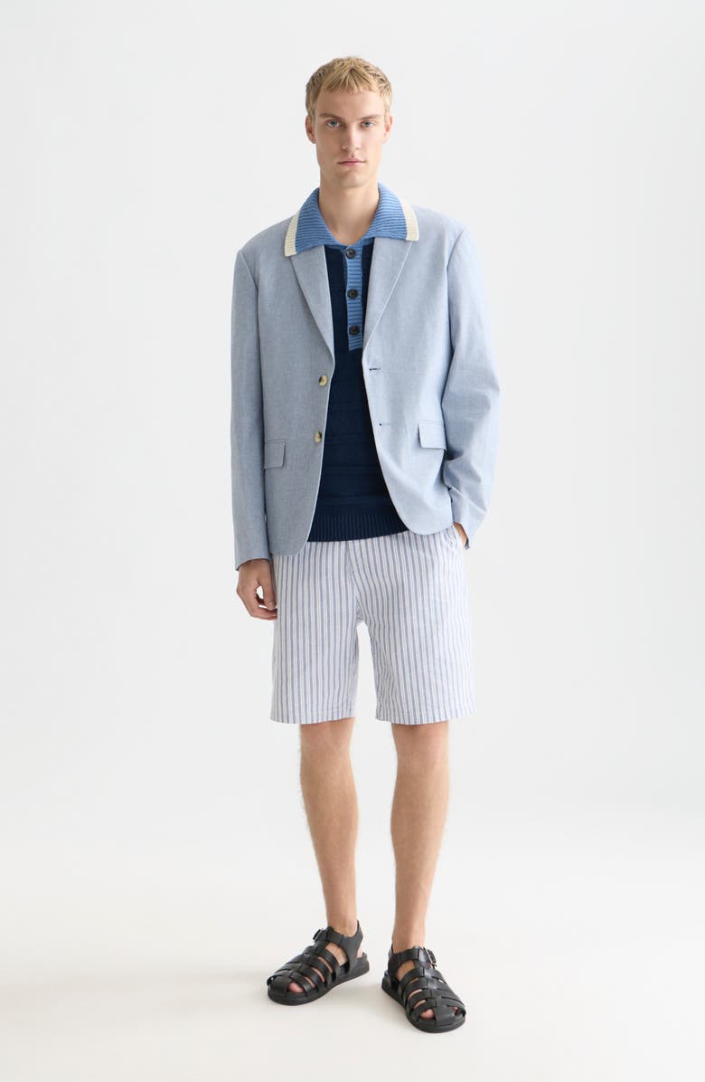 Scotch & Soda Stretch Cotton & Linen Bermuda Shorts, Alternate, color, 