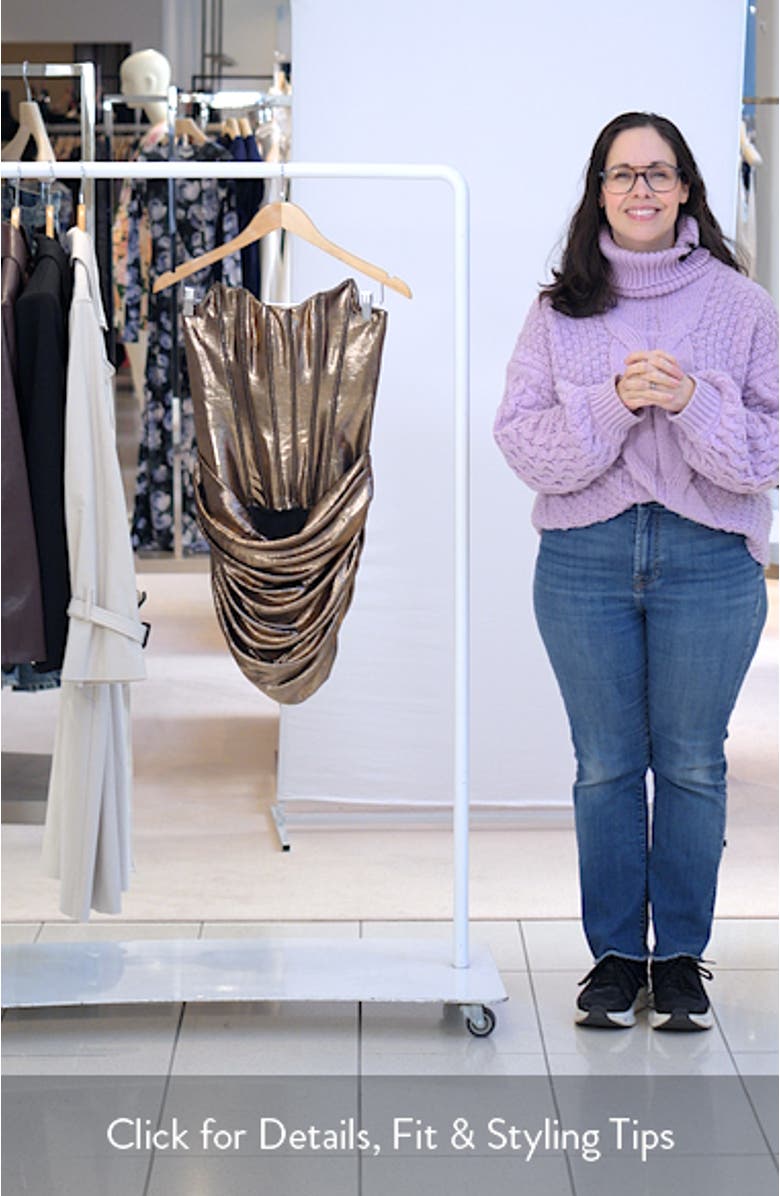 Foil Strapless Corset Minidress, sales video thumbnail