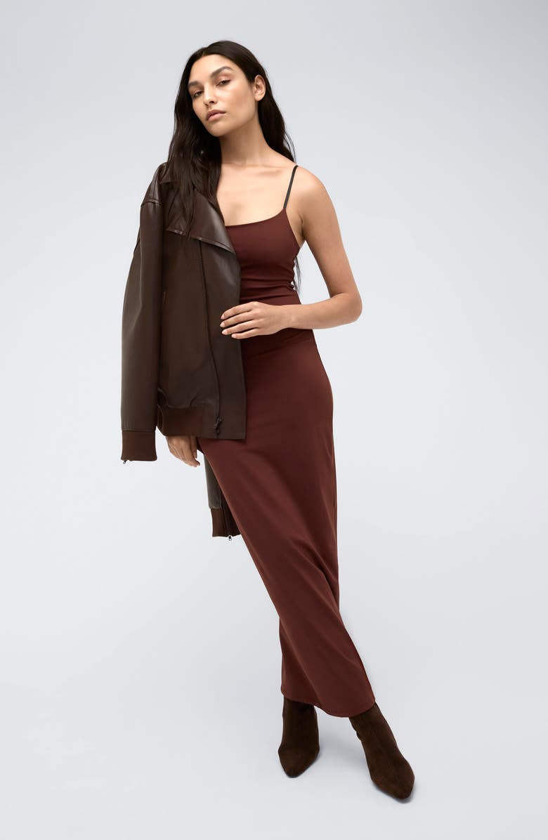 Kenneth Cole Maxi Slipdress, Alternate, color, Deep Chestnut