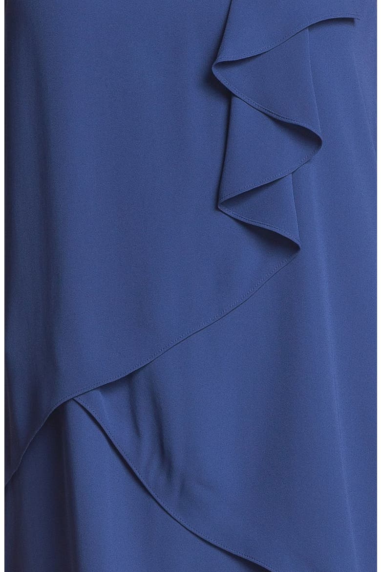 Ruffle Chiffon Dress, Alternate, color, BLUE