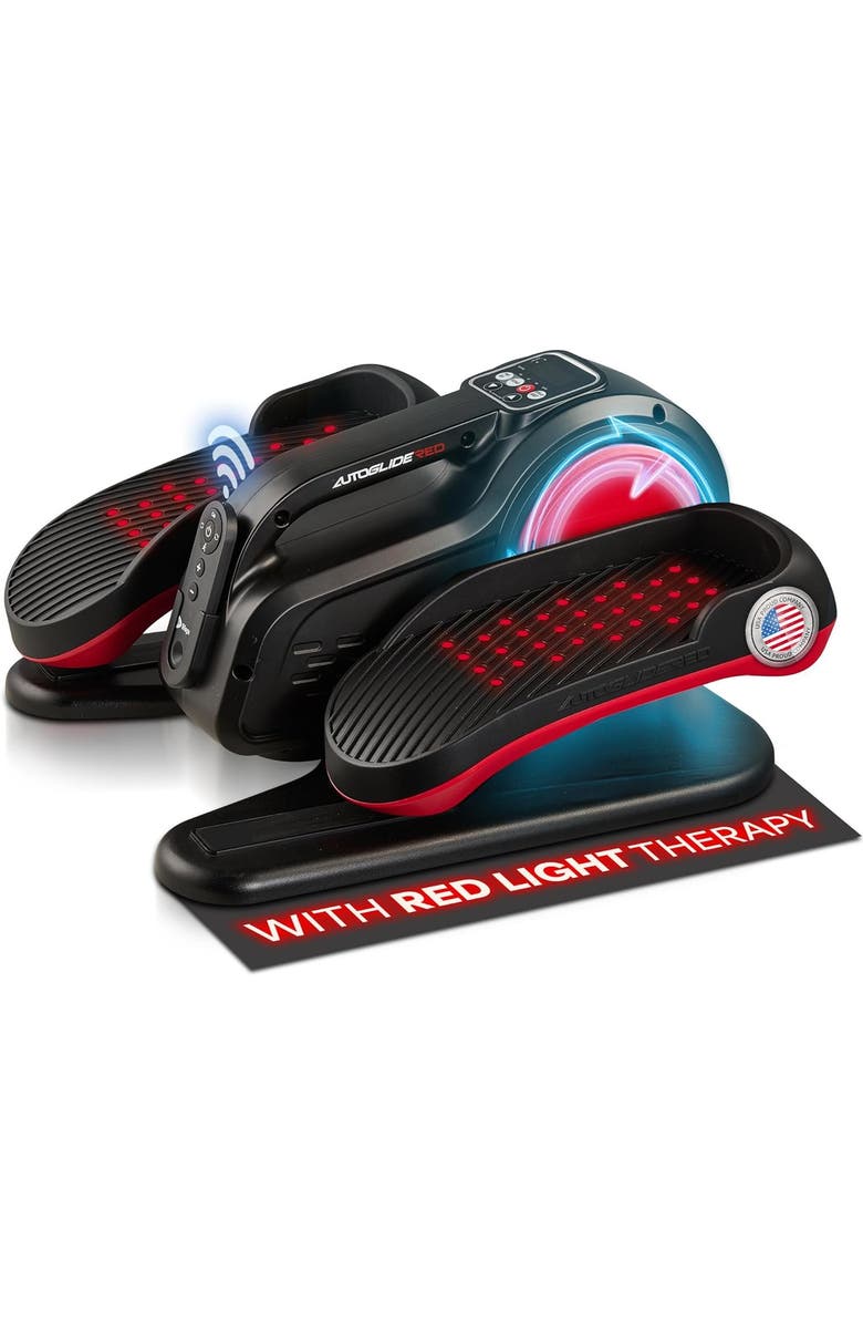 Lifepro AutoGlide Under Desk Bike Pedal Exerciser Seated Pedal Exerciser for Home or Office, Main, color, With Red Light