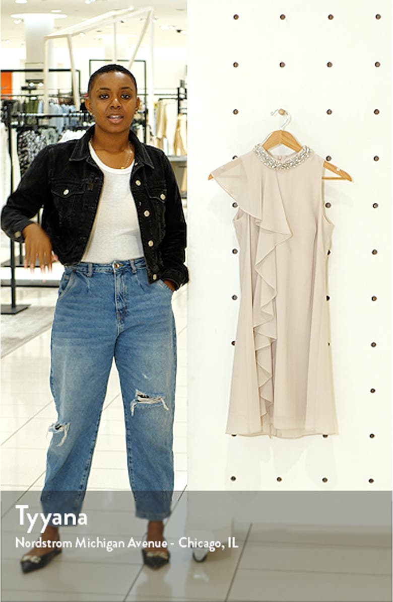 Beaded Ruffle Sleeveless Dress, sales video thumbnail