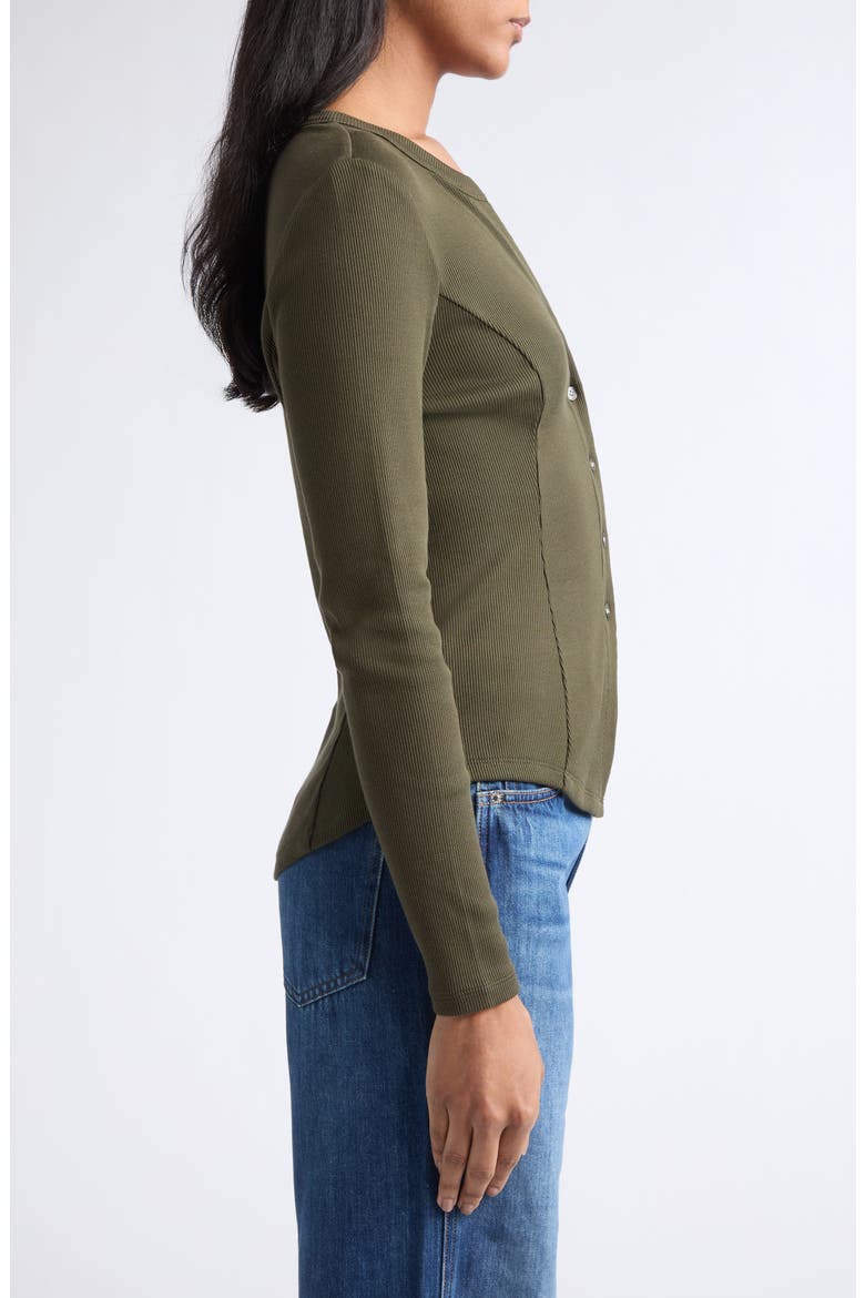 Cordis Ribbed Long Sleeve Knit Top, Alternate, color, LODEN
