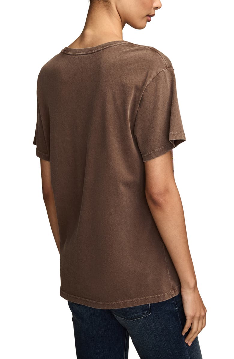 Lucky Brand Rolling Stones Tattoo Cotton Graphic T-Shirt, Alternate, color, Shopping Bag