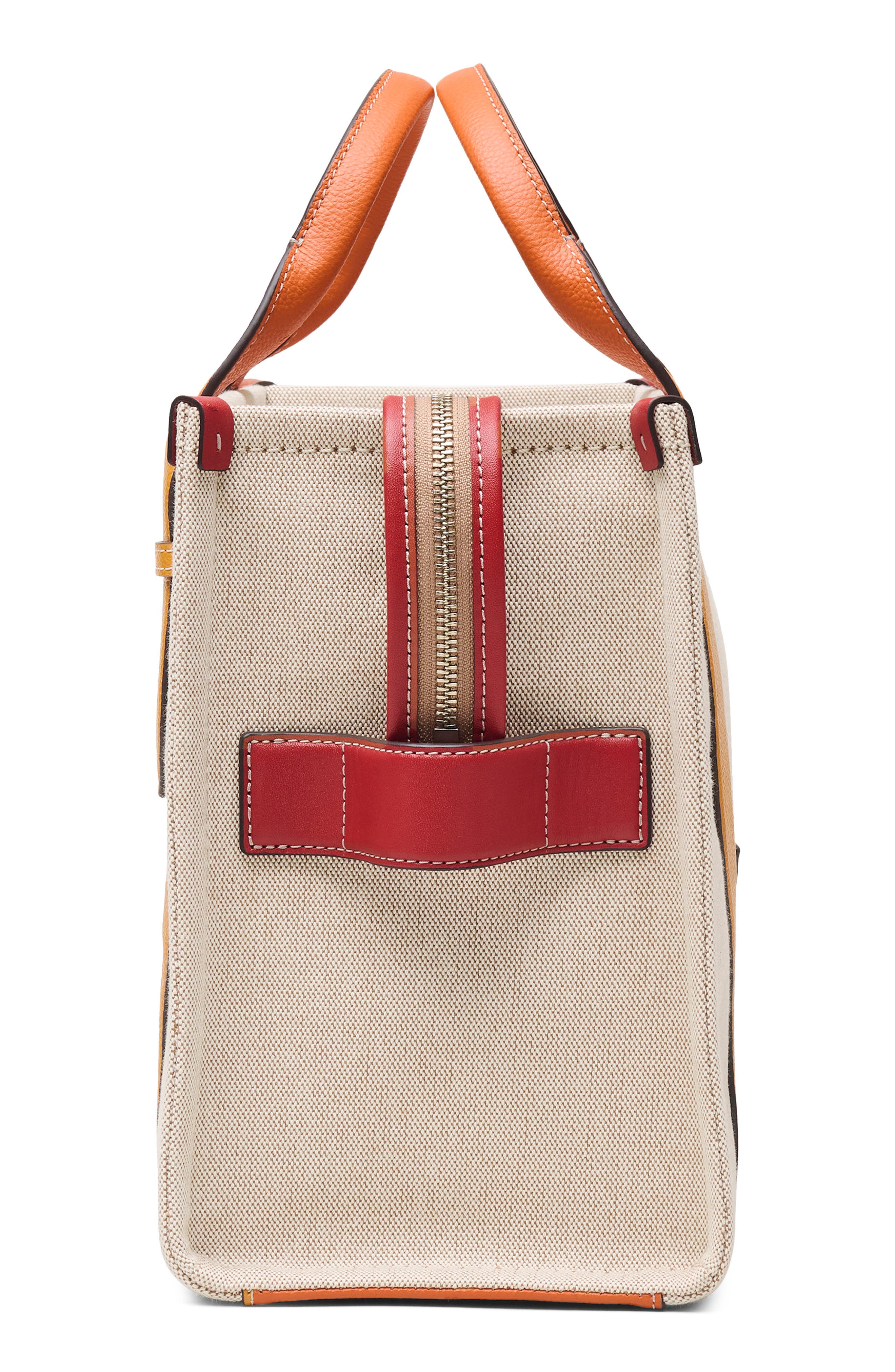 Marc Jacobs The Wavy Canvas Medium Tote, Alternate, color, Beige/Orange