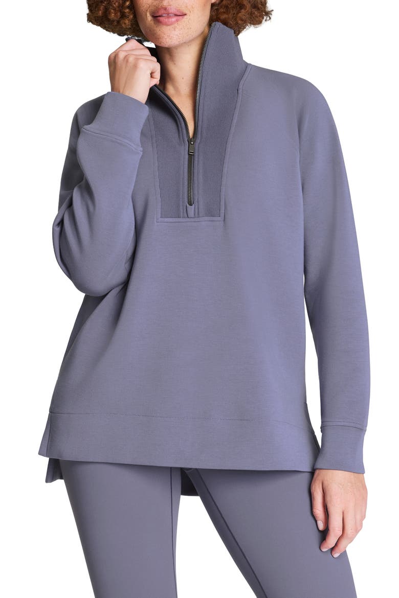 AirEssentials Half Zip Tunic, Main, color, PEWTER