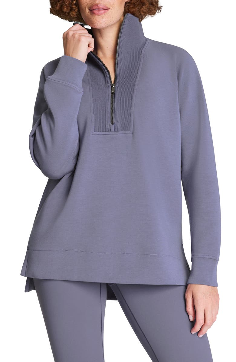 SPANX<sup>®</sup> AirEssentials Half Zip Tunic, Main, color, Pewter