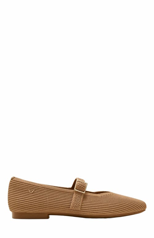 Vivaia Margot Mary-jane Square-toe Ballet Flats In Brown