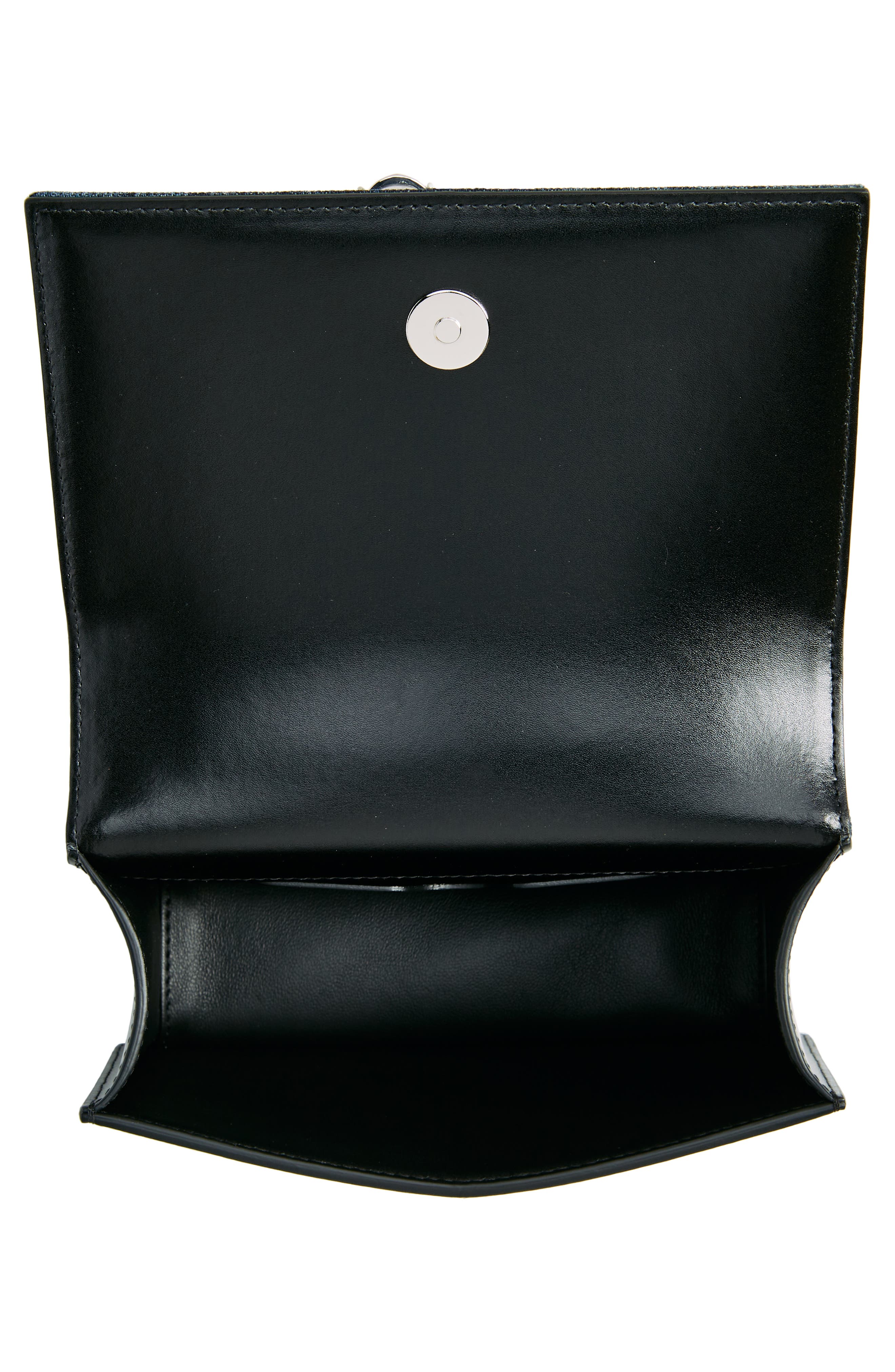 McQueen Jeweled Denim Shoulder Bag, Alternate, color, 