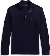 Polo Ralph Lauren Kids' Estate Rib Knit Partial Zip Sweater