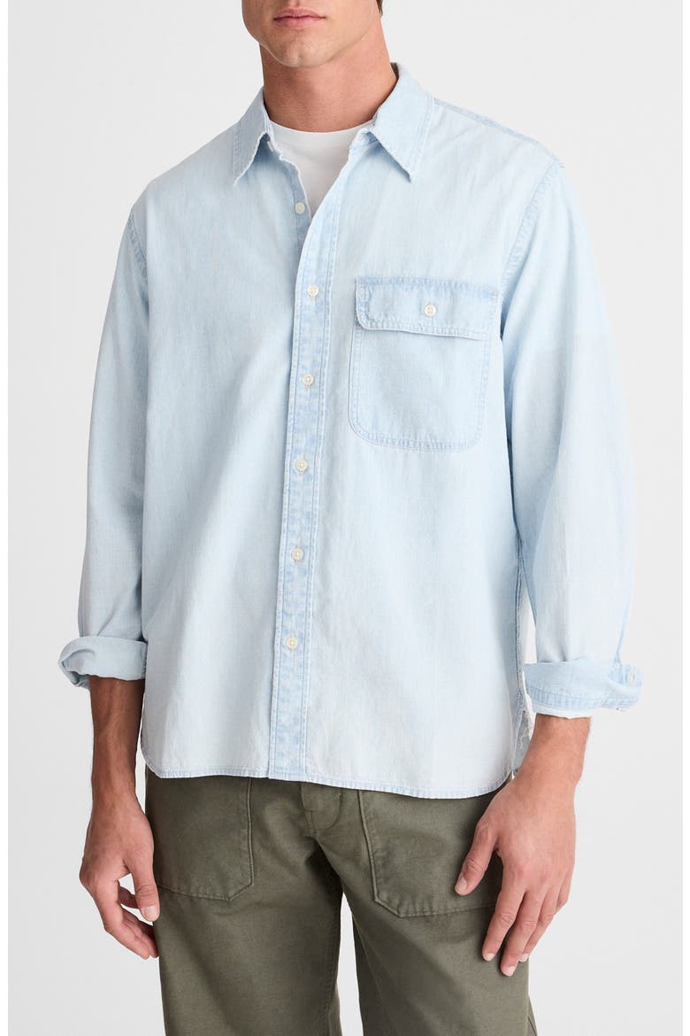 Chambray Work Shirt, Main, color, OLSON