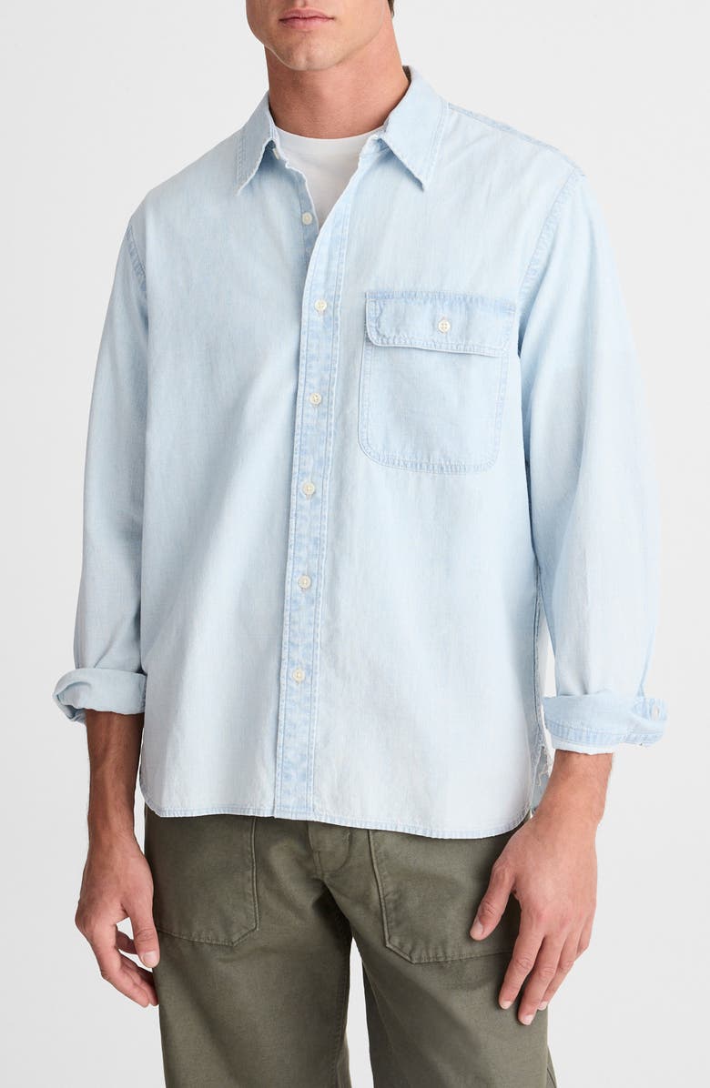 Madewell Chambray Work Shirt, Main, color, Olson