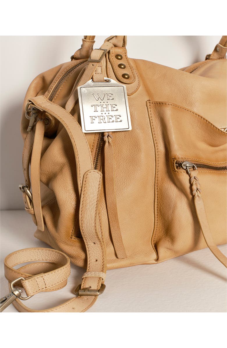 Free People We The Free Emerson Lambskin Leather Tote, Alternate, color, Italian Straw