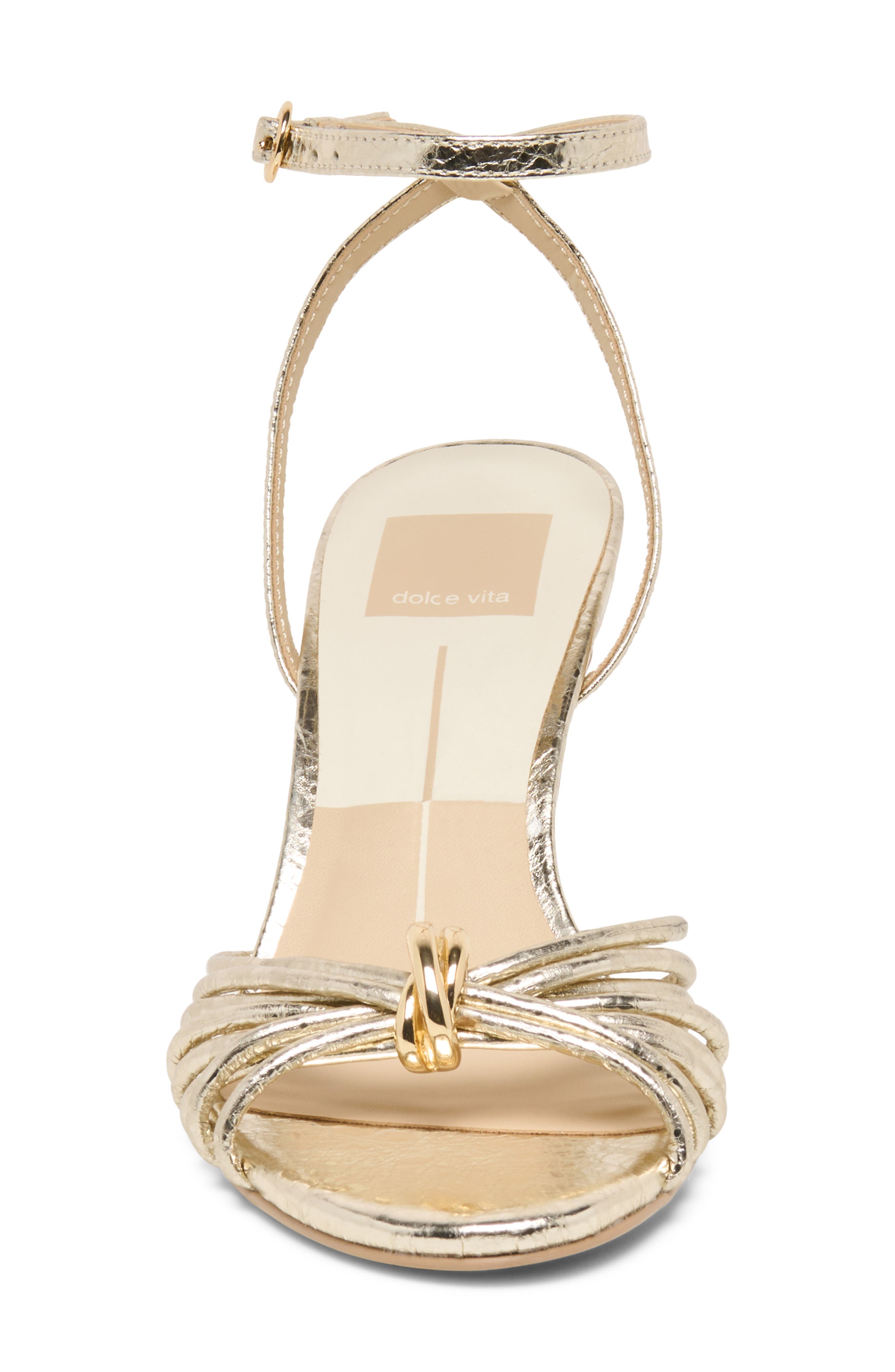 Dolce Vita Isebel Ankle Strap Sandal, Alternate, color, Platinum Distressed Leather