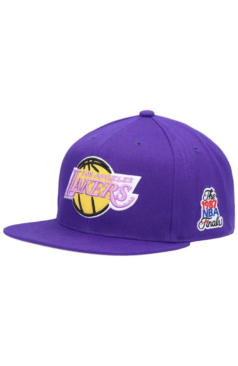 Mitchell & Ness Men's Mitchell & Ness Purple Los Angeles Lakers Hardwood Classics The Champs Fitted Hat, Main, color, 