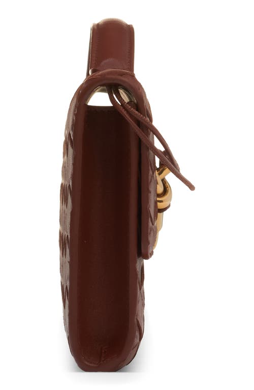 Bottega Veneta Long Andiamo Clutch Bag With Handle In Sapele-muse Brass
