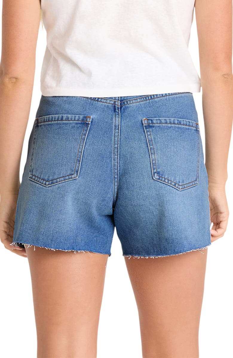 Billabong Riley Raw Hem High Waist Denim Shorts, Alternate, color, Pacific Wash