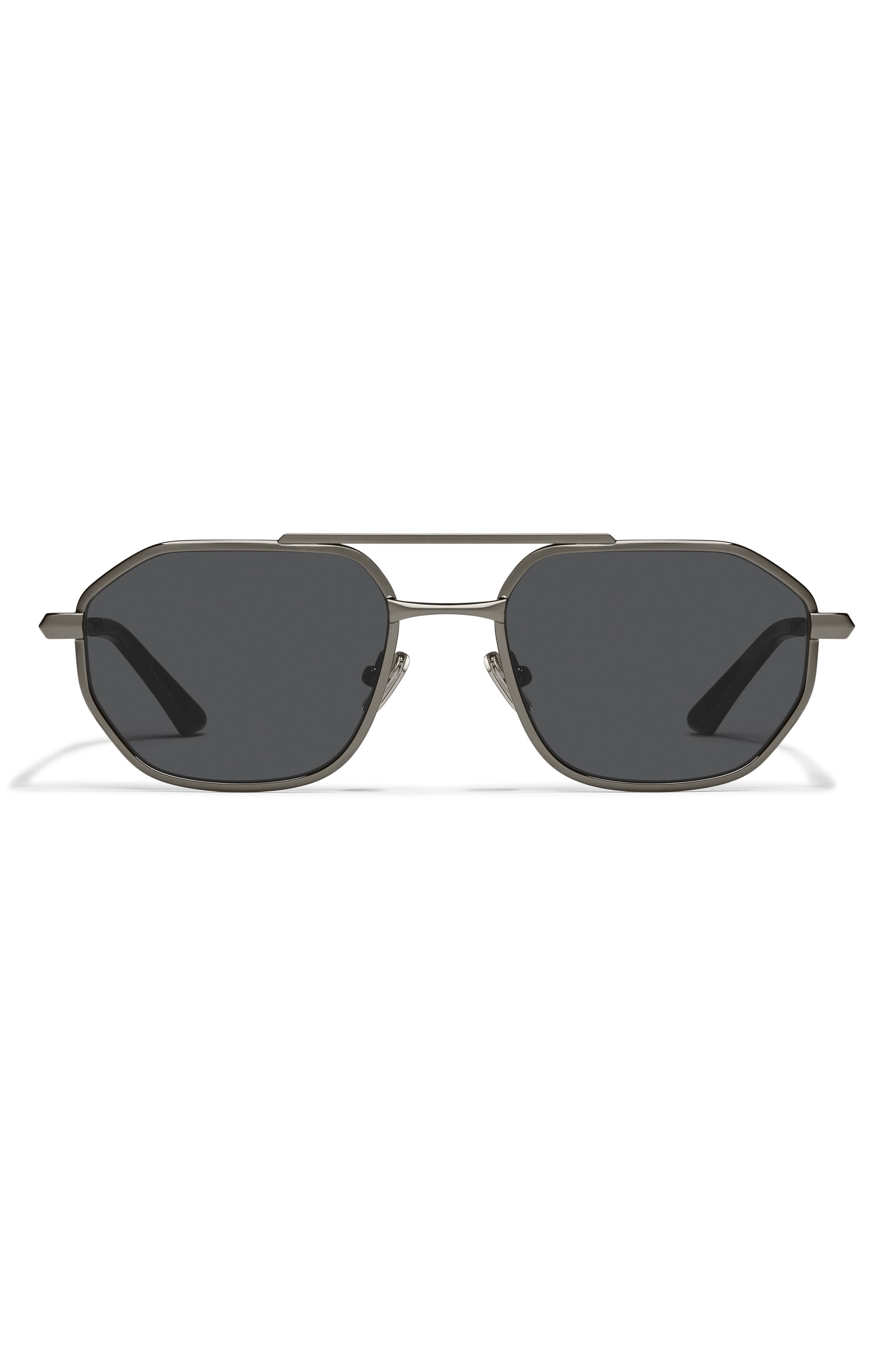 Quay Australia En Route 57mm Aviator Sunglasses in Gunmetal/smoke 