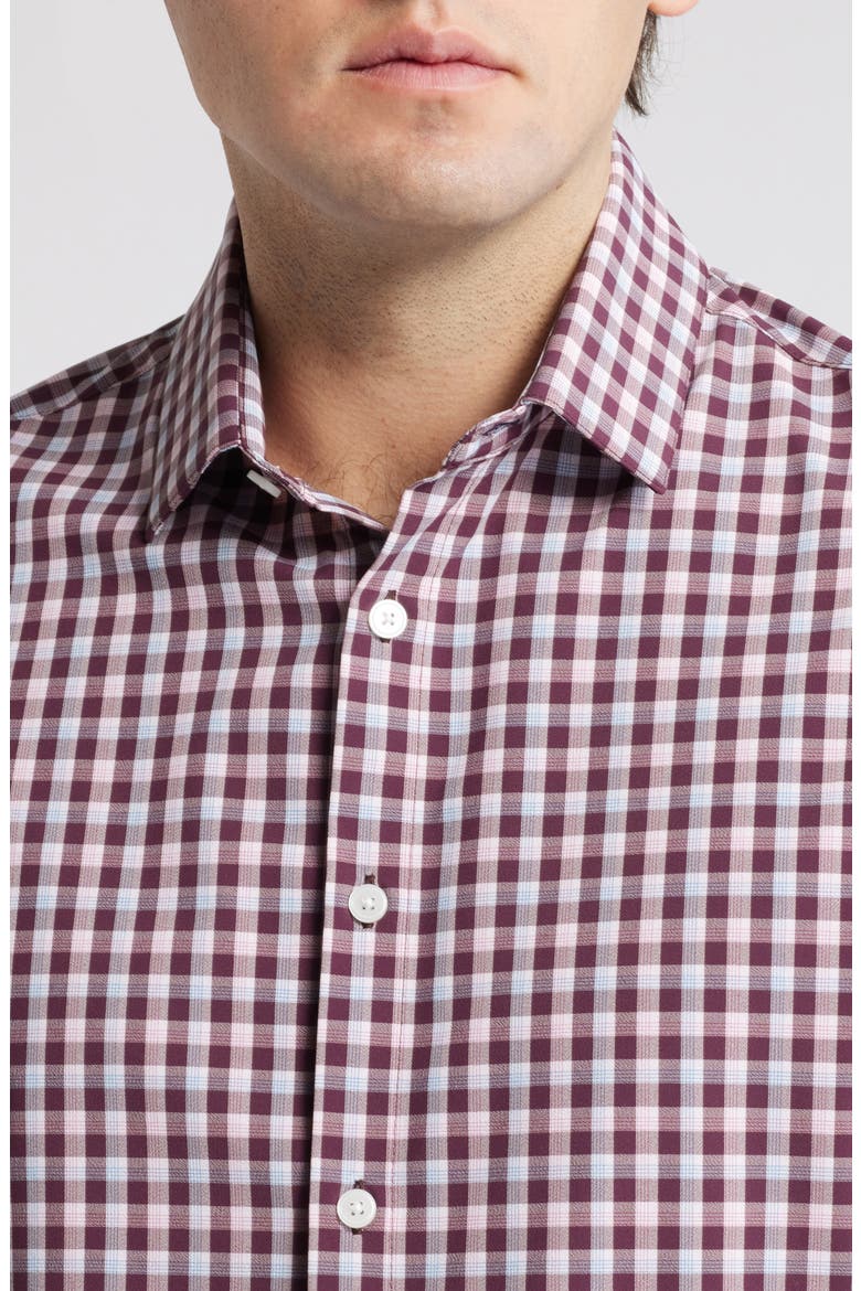 Leeward Stretch Button-Up Shirt, Alternate, color, WINE TODOS PLAID