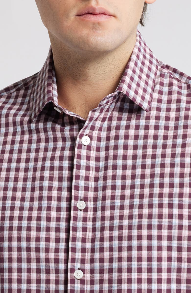 Mizzen+Main Leeward Stretch Button-Up Shirt, Alternate, color, Wine Todos Plaid