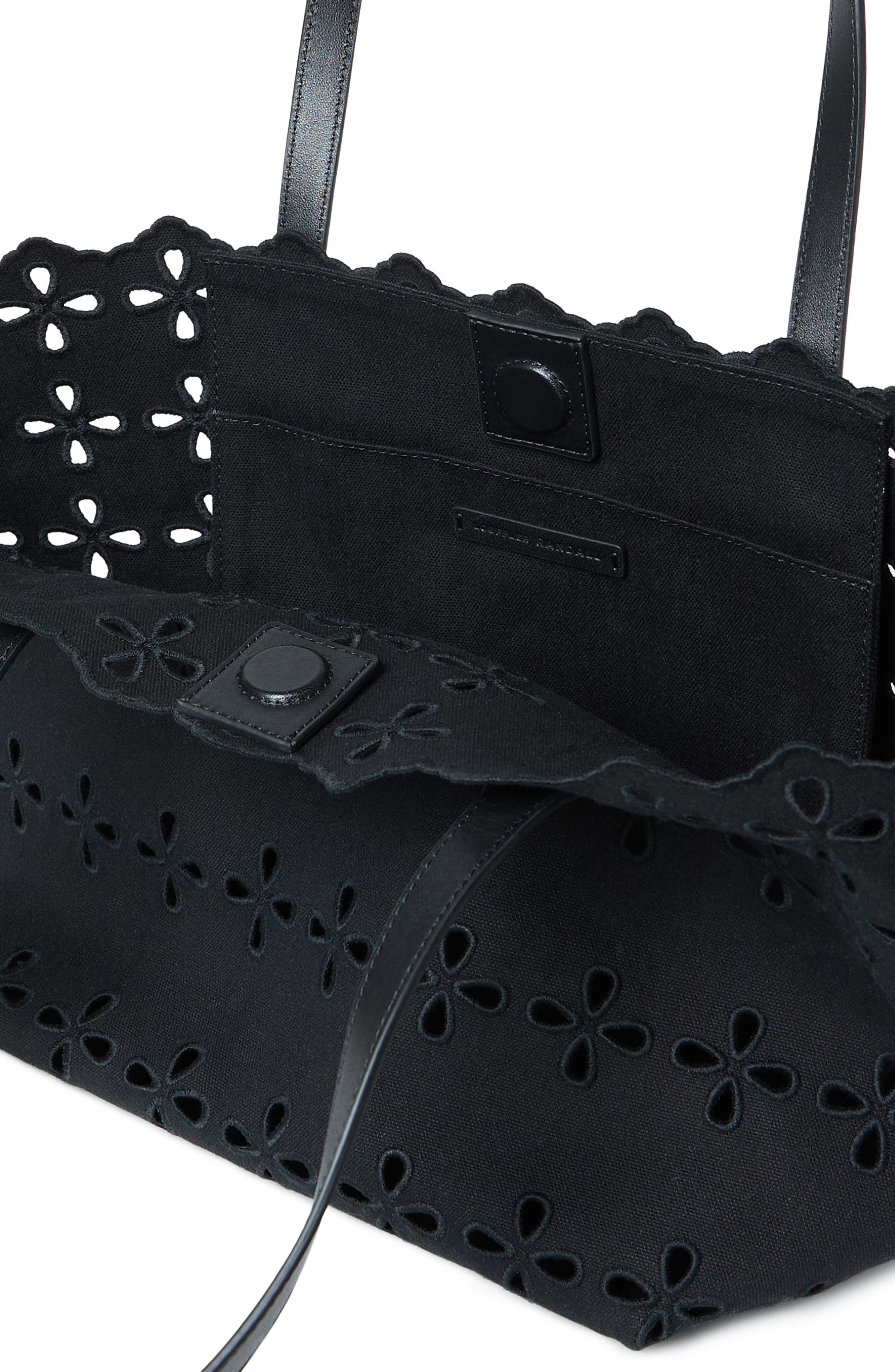 Loeffler Randall Easton Eyelet Tote Bag, Alternate, color, Black