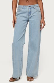 EDIKTED Raelynn Low Rise Baggy Jeans