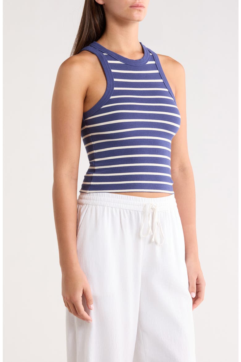 Lexi Stripe Rib Tank, Alternate, color, BAY BLUE AND WHITE STRIPE