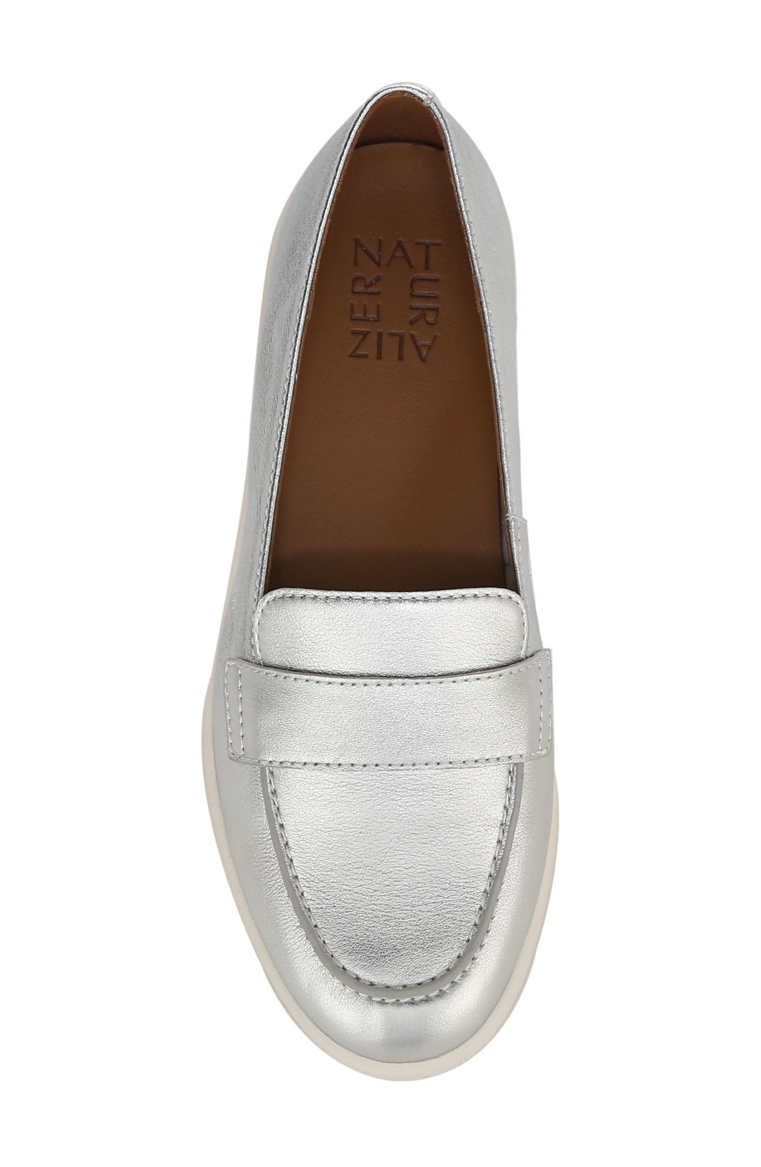 Naturalizer Karis Loafer, Alternate, color, Silver