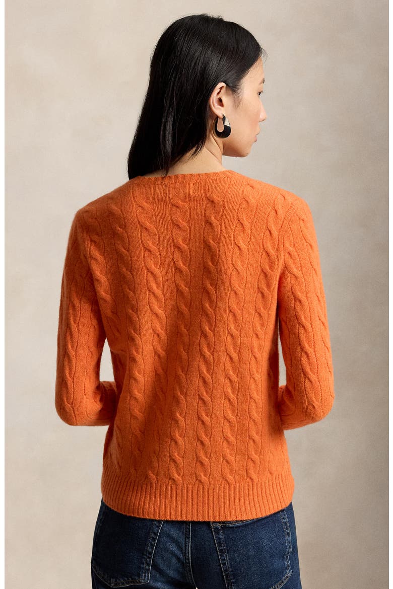 Julianna Crewneck Cotton Sweater, Alternate, color, ORANGE RUST HEATHER