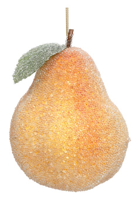 Frosted Pear Ornament , Box of 6