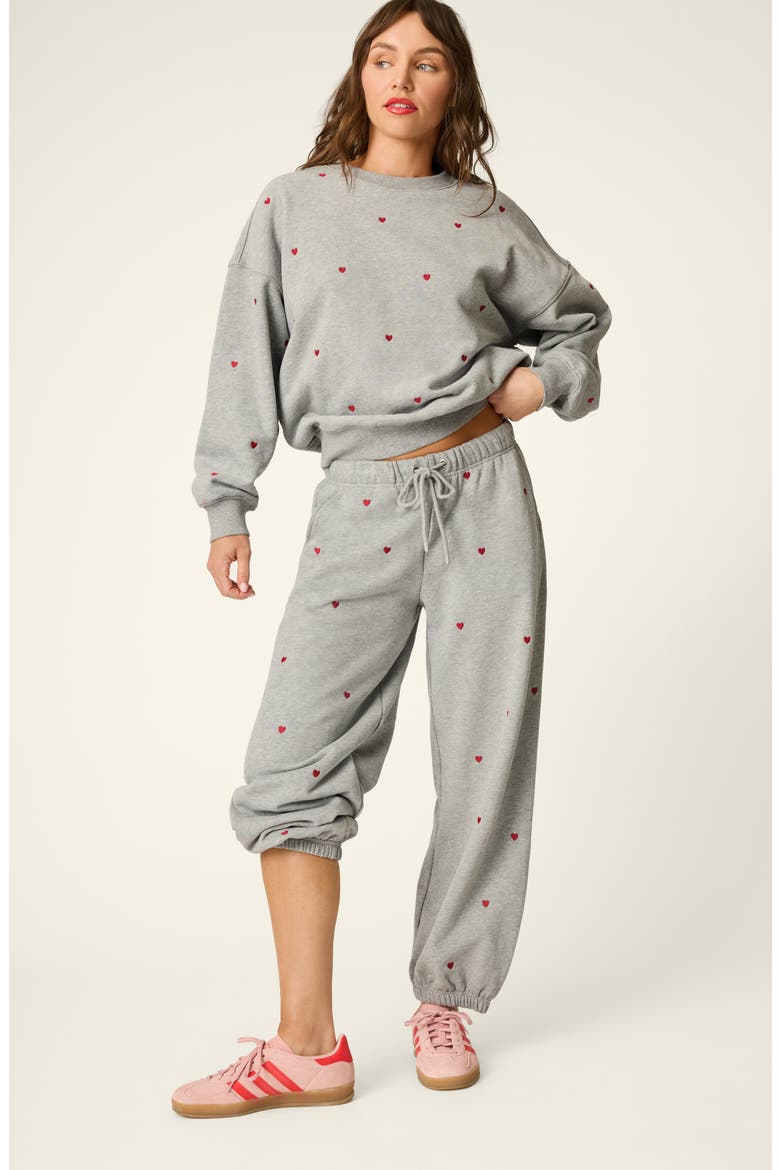 C'est La Vie Wide Leg Lounge Pants, Alternate, color, H GREY